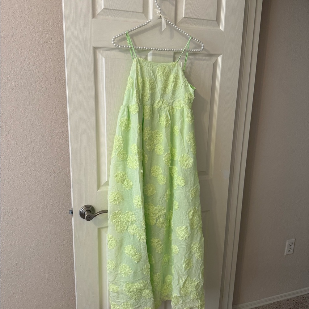 Floral BrightGreen Dress